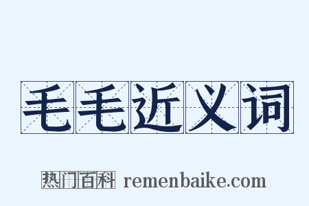 毛毛近义词是什么意思的图片